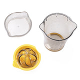 Darrahopens Home & Garden > Kitchenware > Kitchen Utensils Manual Citrus Juicer & Hand Squeezer - 600ml Measuring Cup with Dual Reamer for Lemons & Oranges - Non-Slip Portable Fruit Press for Kitchen & Camping