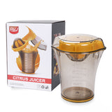 Darrahopens Home & Garden > Kitchenware > Kitchen Utensils Manual Citrus Juicer & Hand Squeezer - 600ml Measuring Cup with Dual Reamer for Lemons & Oranges - Non-Slip Portable Fruit Press for Kitchen & Camping