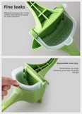 Darrahopens Home & Garden > Kitchenware > Kitchen Utensils Manual Fruit Juicer Hand Press Citrus Squeezer Lemon Orange Lime Extractor Portable Food Grade PP Green Easy Clean Detachable for Home Camping