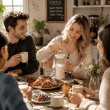 Darrahopens Home & Garden > Kitchenware > Kitchen Utensils Manual Milk Frother Glass Mug 450ml Hand Press Coffee Foamer Stainless Steel Filter Barista Style Milk Foam Maker for Home Coffee Latte Cappuccino