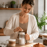 Darrahopens Home & Garden > Kitchenware > Kitchen Utensils Manual Milk Frother Glass Mug 450ml Hand Press Coffee Foamer Stainless Steel Filter Barista Style Milk Foam Maker for Home Coffee Latte Cappuccino