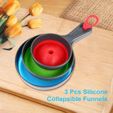 Darrahopens Home & Garden > Kitchenware > Kitchen Utensils Mini Funnel - 3 in 1 Funnel - Funnel - Kitchen Funnel Set - Various Sizes - 12cm/10cm/8cm - Can be used to store jars, filling bottles, measuring cups and small amounts of spices, etc.