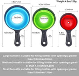 Darrahopens Home & Garden > Kitchenware > Kitchen Utensils Mini Funnel - 3 in 1 Funnel - Funnel - Kitchen Funnel Set - Various Sizes - 12cm/10cm/8cm - Can be used to store jars, filling bottles, measuring cups and small amounts of spices, etc.