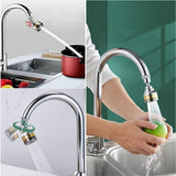 Darrahopens Home & Garden > Kitchenware > Kitchen Utensils Multi-Function Rotating Faucet Aerator – 360° Swivel Kitchen Sink Extender with Adjustable Flow Modes, 3-inch & 7-inch Lengths, Anti-Splash Sprayer for Washing, Cleaning, and Filling (Silver,Short)