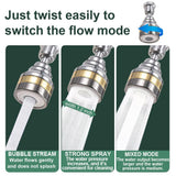 Darrahopens Home & Garden > Kitchenware > Kitchen Utensils Multi-Function Rotating Faucet Aerator – 360° Swivel Kitchen Sink Extender with Adjustable Flow Modes, 3-inch & 7-inch Lengths, Anti-Splash Sprayer for Washing, Cleaning, and Filling (Silver,Short)