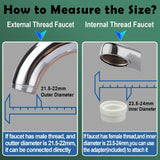 Darrahopens Home & Garden > Kitchenware > Kitchen Utensils Multi-Function Rotating Faucet Aerator – 360° Swivel Kitchen Sink Extender with Adjustable Flow Modes, 3-inch & 7-inch Lengths, Anti-Splash Sprayer for Washing, Cleaning, and Filling (Silver,Long)
