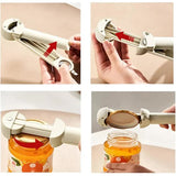 Darrahopens Home & Garden > Kitchenware > Kitchen Utensils Multifunctional Can Opener and Bottle Cap Holder for Weak Hands Adjustable Telescopic Grip Opener