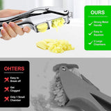 Darrahopens Home & Garden > Kitchenware > Kitchen Utensils Multifunctional Garlic Press Aluminum Alloy Two-in-One Garlic Cutter Masher Tool