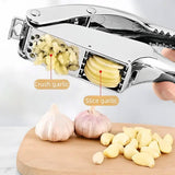 Darrahopens Home & Garden > Kitchenware > Kitchen Utensils Multifunctional Garlic Press Aluminum Alloy Two-in-One Garlic Cutter Masher Tool