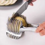 Darrahopens Home & Garden > Kitchenware > Kitchen Utensils Multifunctional Lemon Tomato Fruit Slicer Cutter Tool with Handle for Household
