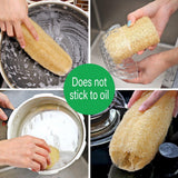 Darrahopens Home & Garden > Kitchenware > Kitchen Utensils Natural Loofah Sponge Kitchen Scrubber for Dishwashing Pot Cleaning 5 Pack