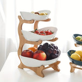 Darrahopens Home & Garden > Kitchenware > Kitchen Utensils **Nordic-Style Two-Tier Extendable Fruit Tray | Creative Living Room Snack Stand, Adjustable Height, Anti-Slip Expandable Display Tray**(White)