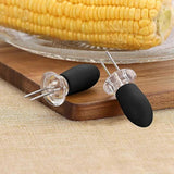 Darrahopens Home & Garden > Kitchenware > Kitchen Utensils pcs Stainless Steel Corn Forks, Corn Rack, Corn Cob, Kitchen Utensils, Small Round Head, Grill Corn Black