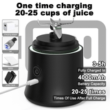 Darrahopens Home & Garden > Kitchenware > Kitchen Utensils Pink Portable Blender 600ml Personal Smoothie Maker USB Rechargeable Juicer Cup with 6 Stainless Steel Blades 4000mAh Battery for Gym Travel and Camping