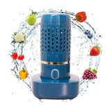 Darrahopens Home & Garden > Kitchenware > Kitchen Utensils Portable Fruit and Vegetable Cleaning Machine Rechargeable Food Washing Purifier Vegetable Washer -Dark Blue