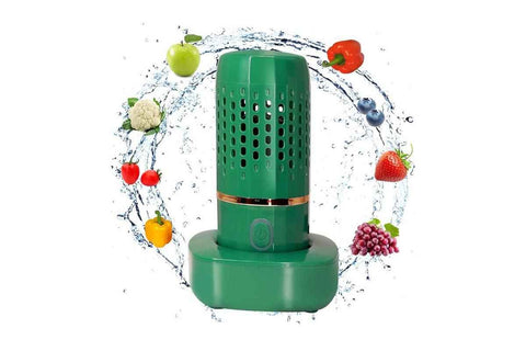 Darrahopens Home & Garden > Kitchenware > Kitchen Utensils Portable Fruit and Vegetable Cleaning Machine Rechargeable Food Washing Purifier Vegetable Washer -Green