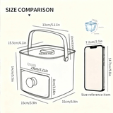 Darrahopens Home & Garden > Kitchenware > Kitchen Utensils Portable Ice Cube Maker with Storage Drawer – BPA-Free, 48-Cube Capacity, Push-Release Tray & Transparent Lid for Cocktails, Coffee, Whiskey(Green)