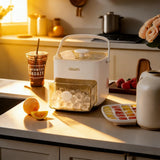 Darrahopens Home & Garden > Kitchenware > Kitchen Utensils Portable Ice Cube Maker with Storage Drawer – BPA-Free, 48-Cube Capacity, Push-Release Tray & Transparent Lid for Cocktails, Coffee, Whiskey(White)