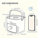Darrahopens Home & Garden > Kitchenware > Kitchen Utensils Portable Ice Cube Maker with Storage Drawer – BPA-Free, 48-Cube Capacity, Push-Release Tray & Transparent Lid for Cocktails, Coffee, Whiskey(White)
