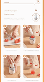Darrahopens Home & Garden > Kitchenware > Kitchen Utensils Portable Manual Citrus Juicer Hand Press Lemon Orange Squeezer 2-in-1 Reamer with Built-in 470ml Cup, PP Material Lightweight Fruit Juicer for Kitchen Travel Camping, Easy Clean