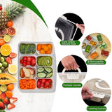 Darrahopens Home & Garden > Kitchenware > Kitchen Utensils Portable Snack Box with Handle and Lid, 8-Compartment Divided Tray, Suitable for Cooked Food, Candy, and Fruit, Ideal for Travel and Picnics.