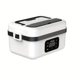 Darrahopens Home & Garden > Kitchenware > Kitchen Utensils Portable Wireless Heating Lunch Box, Food-grade Stainless Steel with Even Heating, Ideal for Hot Meals While Commuting & Outdoors（white）