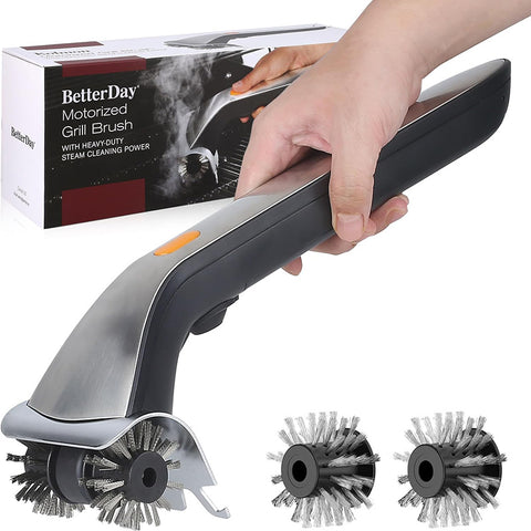 Darrahopens Home & Garden > Kitchenware > Kitchen Utensils Powerful Electric Steam Grill Brush with Built-in Scraper - Deep Clean for All BBQ Grates