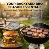 Darrahopens Home & Garden > Kitchenware > Kitchen Utensils Professional 4.6-inch aluminum burger patty maker with ergonomic wooden handle, non-stick burger patty maker, suitable for grilling, heavy-duty manual patty press, suitable for beef, poultry and veggie burgers, easy-to-clean outdoor grill pan.