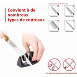 Darrahopens Home & Garden > Kitchenware > Kitchen Utensils Professional Kitchen Sharpener 2 In 1 Manual Sharpener For All Sizes Stainless Steel And Ceramic Knives, Non-Slip Base