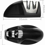 Darrahopens Home & Garden > Kitchenware > Kitchen Utensils Professional Kitchen Sharpener 2 In 1 Manual Sharpener For All Sizes Stainless Steel And Ceramic Knives, Non-Slip Base