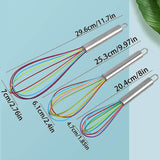 Darrahopens Home & Garden > Kitchenware > Kitchen Utensils Professional Silicone Whisk Set - 3pcs Stainless Steel Handle Hand Whisk for Kitchen