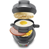 Darrahopens Home & Garden > Kitchenware > Kitchen Utensils Quick & Easy Multi-Layer Sandwich & Burger Maker with Egg Cooker Plate(Silver gray)