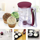 Darrahopens Home & Garden > Kitchenware > Kitchen Utensils Red Precision Batter Dispenser with Measurement Marks - 900ml Easy Pour for Pancakes, Cupcakes & Waffles
