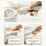 Darrahopens Home & Garden > Kitchenware > Kitchen Utensils Removable Pot Handle with Quick-Release Clip – Universal Kitchen Cookware Handle Replacement for Pans and Pots (White)