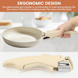 Darrahopens Home & Garden > Kitchenware > Kitchen Utensils Removable Pot Handle with Quick-Release Clip – Universal Kitchen Cookware Handle Replacement for Pans and Pots (White)