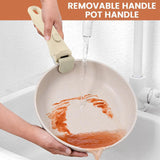 Darrahopens Home & Garden > Kitchenware > Kitchen Utensils Removable Pot Handle with Quick-Release Clip – Universal Kitchen Cookware Handle Replacement for Pans and Pots (White)