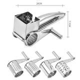 Darrahopens Home & Garden > Kitchenware > Kitchen Utensils Rotary Cheese Grater Stainless Steel 4 Blade Set Kitchen Slicer