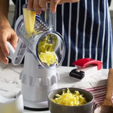 Darrahopens Home & Garden > Kitchenware > Kitchen Utensils Rotary Grater Vegetable Cutter and Shredder white white[pl]