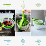 Darrahopens Home & Garden > Kitchenware > Kitchen Utensils Rotating draining basket-Green