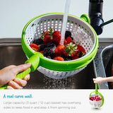 Darrahopens Home & Garden > Kitchenware > Kitchen Utensils Rotating draining basket-Green