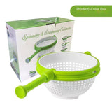 Darrahopens Home & Garden > Kitchenware > Kitchen Utensils Rotating draining basket-Green