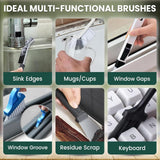Darrahopens Home & Garden > Kitchenware > Kitchen Utensils Set B Multi-Use Heavy-Duty Cleaning Brush Set – 14-Piece Hard Bristle Tool Kit for Kitchen, Bathroom & Tight Spaces