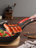 Darrahopens Home & Garden > Kitchenware > Kitchen Utensils Set of 2 Food Tongs - 2-in-1 Flipper/Deep Fryer - Egg Flipper - Spatula with Clip - Egg Flipper, Kitchen Tools for Home - Black
