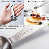 Darrahopens Home & Garden > Kitchenware > Kitchen Utensils Set of 6 stainless steel measuring spoons - Includes teaspoon, tablespoon and measuring spoon - Suitable for liquids and dry ingredients - Kitchen and baking utensils - Can be stored in spice jars