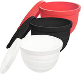 Darrahopens Home & Garden > Kitchenware > Kitchen Utensils Silicone Bowl Liner for 4.5–5-Quart Stand Mixer – Food-Grade, Collapsible, Non-Stick Replacement Inner Bowl with Lid, Dishwasher Safe, Oven & Fridge Ready (3Pcs)