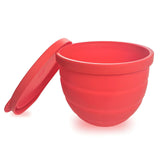Darrahopens Home & Garden > Kitchenware > Kitchen Utensils Silicone Bowl Liner for 4.5–5-Quart Stand Mixer – Food-Grade, Collapsible, Non-Stick Replacement Inner Bowl with Lid, Dishwasher Safe, Oven & Fridge Ready (Red)