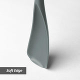 Darrahopens Home & Garden > Kitchenware > Kitchen Utensils Silicone Spatula Spoon, Great for Both Cooking and Serving Durable BPA-Free Matte Black Silicone, Seamless Design, Safe for Nonstick Cooking Surfaces, 2-Pcs, Gray