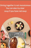 Darrahopens Home & Garden > Kitchenware > Kitchen Utensils Silver double-layer hot pot, stainless steel hot pot, multi-flavor hot pot, kitchen utensil, durable hot pot, induction compatible hot pot, family dining gift