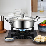 Darrahopens Home & Garden > Kitchenware > Kitchen Utensils Silver double-layer hot pot, stainless steel hot pot, multi-flavor hot pot, kitchen utensil, durable hot pot, induction compatible hot pot, family dining gift