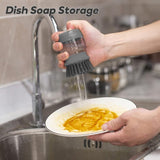 Darrahopens Home & Garden > Kitchenware > Kitchen Utensils Soap Dispensing Dish Brush, Kitchen Hand Brush For Cleaning Dishes, Pots, Pans And Sinks -- Gray V014Dcbgre One Size